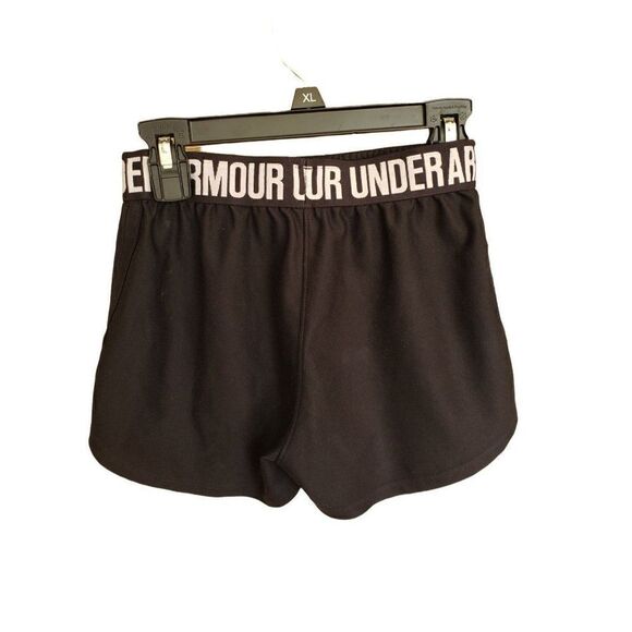 Under Armour Girls Play Up Black UA Shorts Small NWOT - Picture 6 of 7